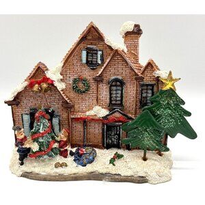 Cobble Creek Victorian House Figurine Christmas Scene